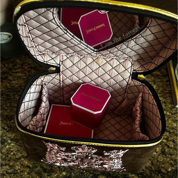 Y2K Juicy couture velour train case EUC Brown & Pink - Picture 3 of 15